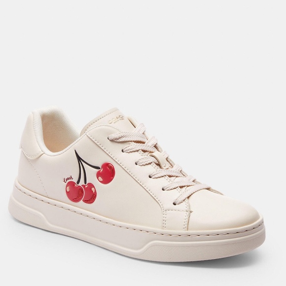 New🍒Coach High Line Sneaker With Cherry Print Size 9 - Picture 1 of 6